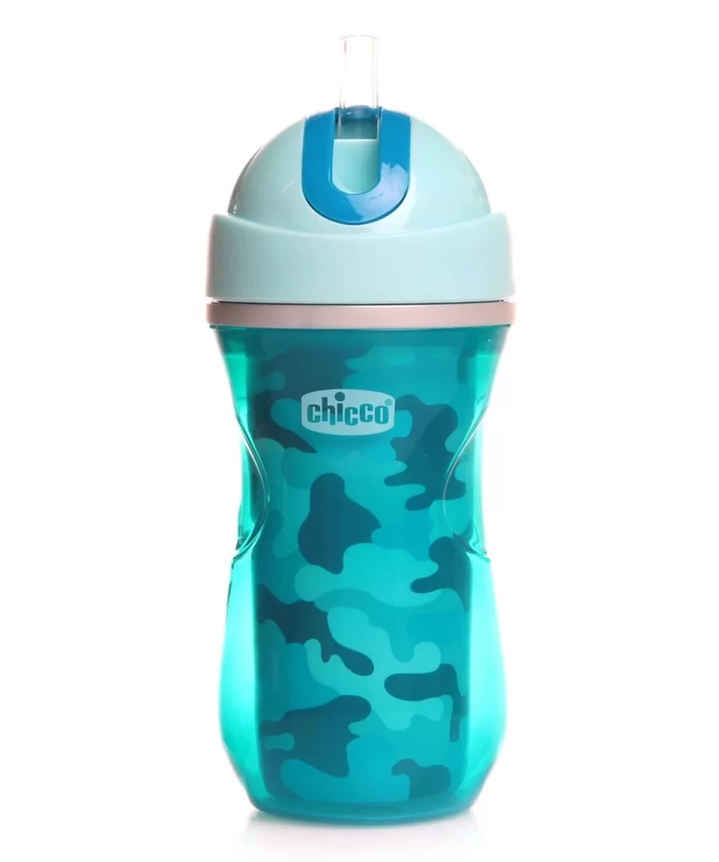 Chicco Isı Yalıtımlı Sport Pipetli Bardak 14 Ay+ Erkek Mavi