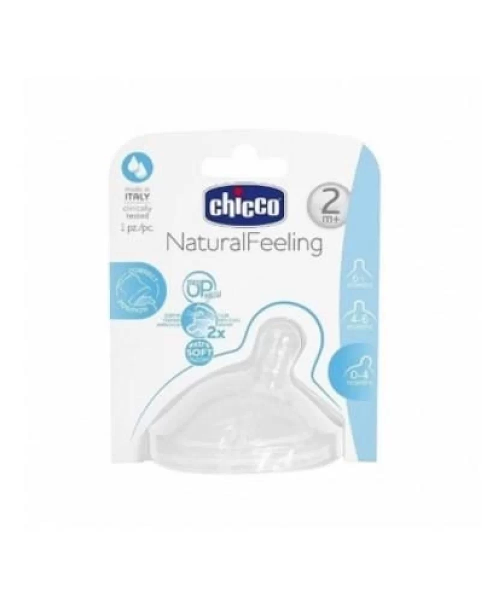 Chicco NaturalFeeling Biberon Emziği 2 Ay+ Orta Akış Tekli