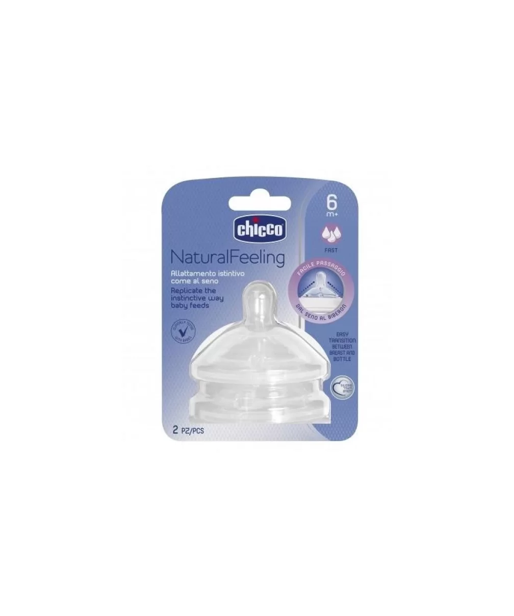 Chicco NaturalFeeling Biberon Emziği 6 Ay+ Hızlı Akış 2li