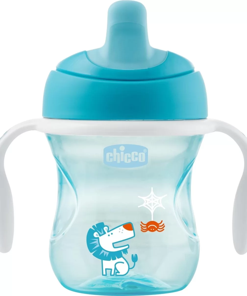 Chicco Yarı Yumuşak Uçlu Alıştırma Bardağı 6 Ay+ 200 ml Erkek