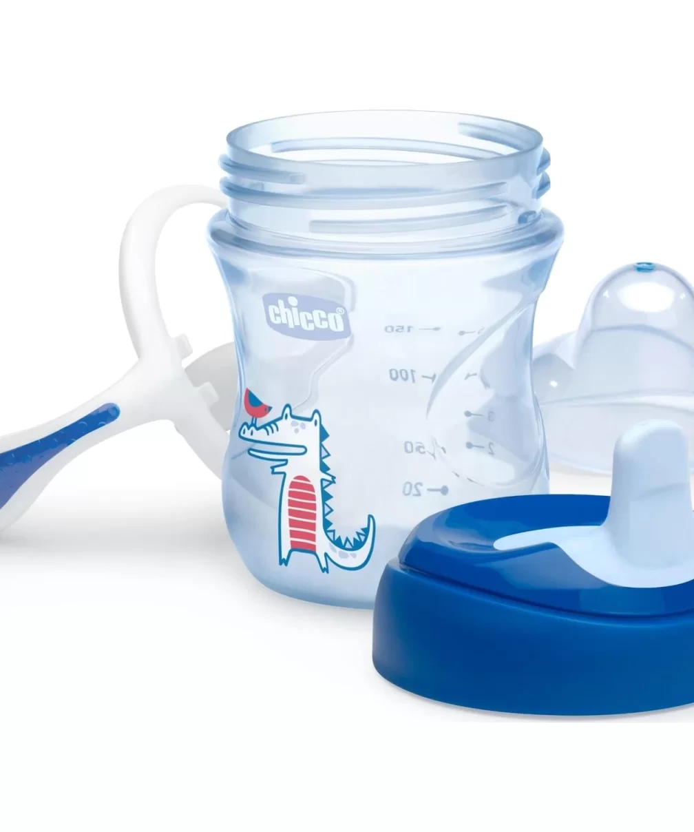 Chicco Yarı Yumuşak Uçlu Alıştırma Bardağı 6 Ay+ 200 ml Erkek