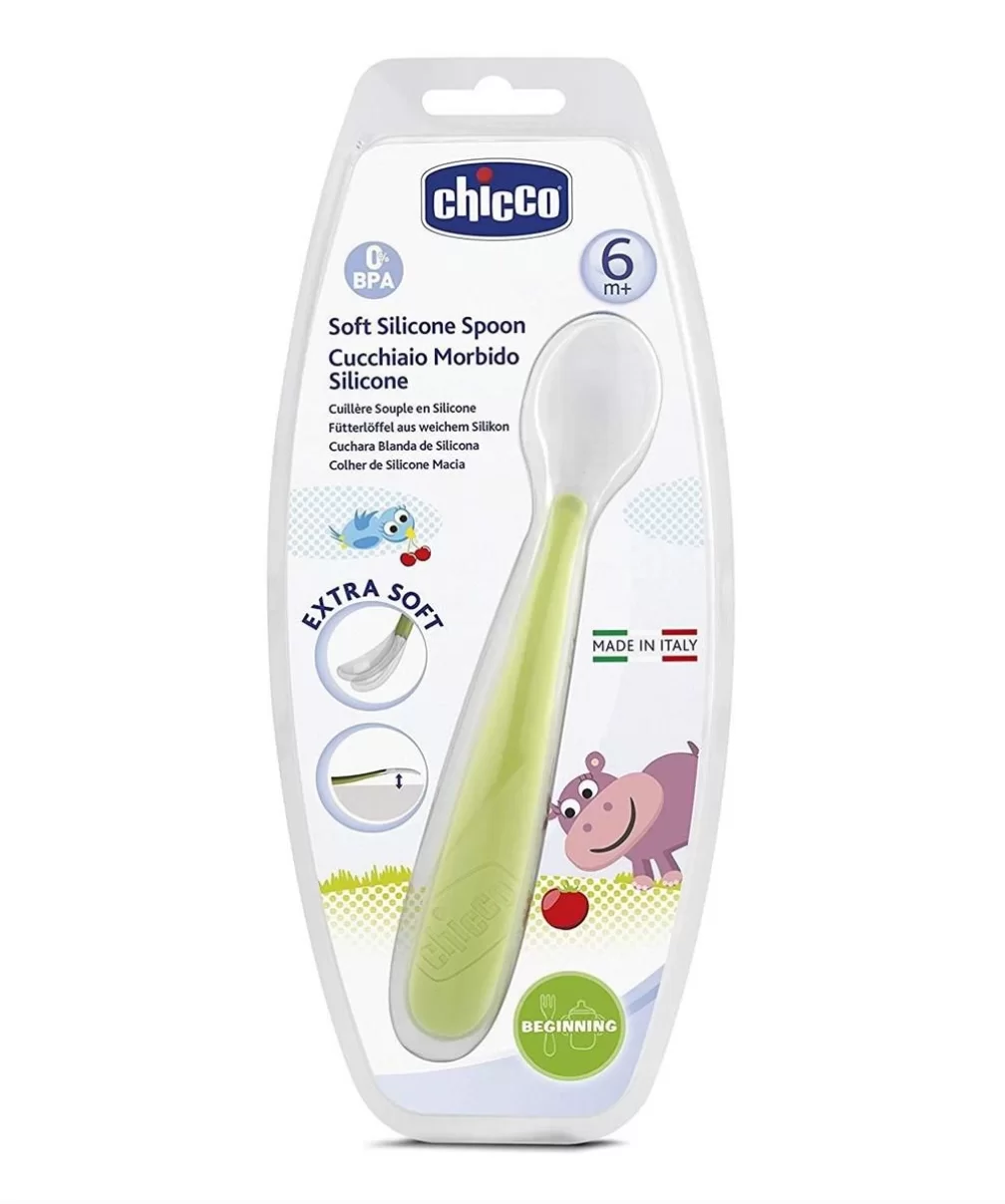 Chicco Yumuşak Silikon Kaşık 6 Ay+ Yeşil