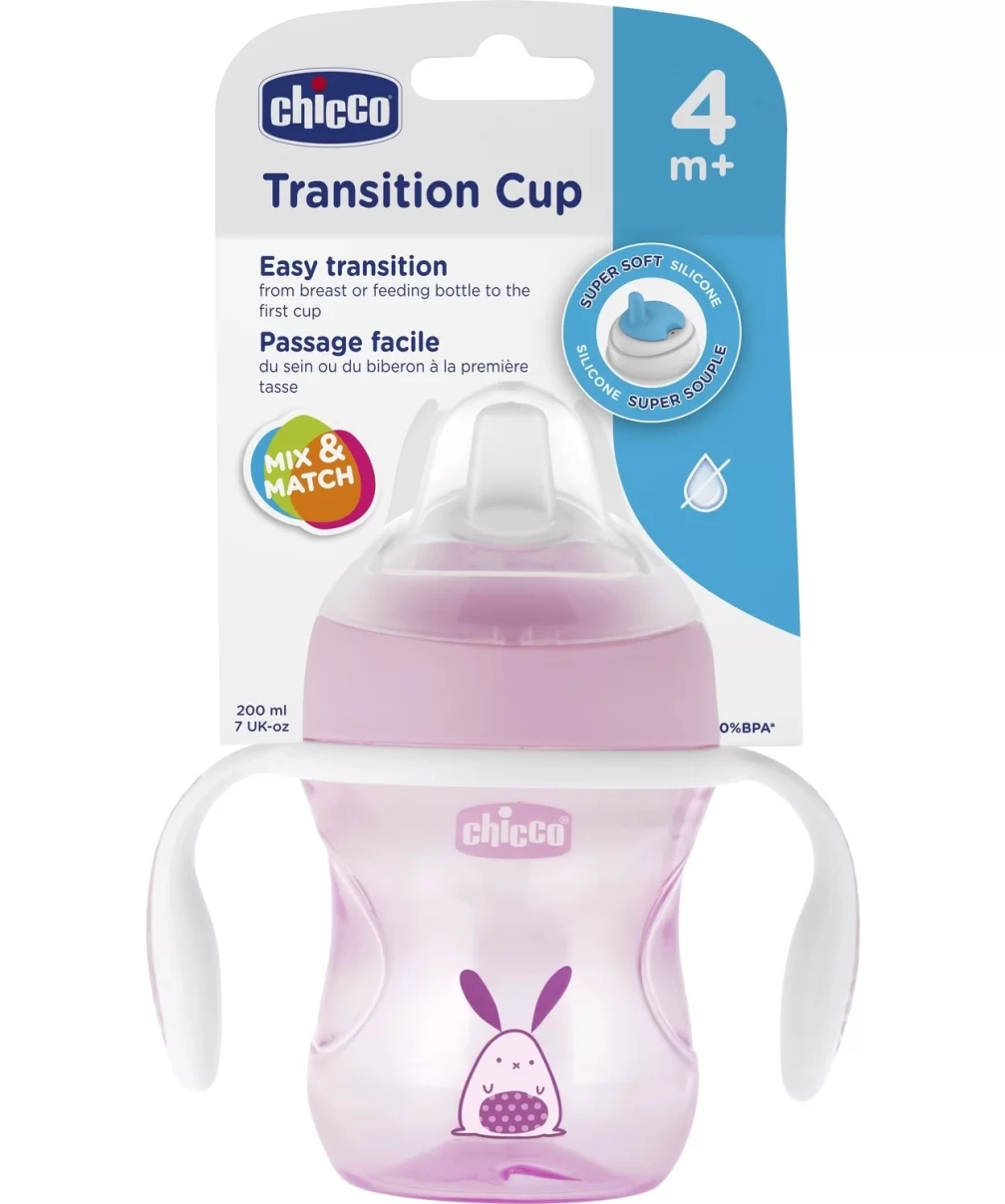 Chicco Yumuşak Uçlu Geçiş Bardağı 4 Ay+ Kız 200 ml