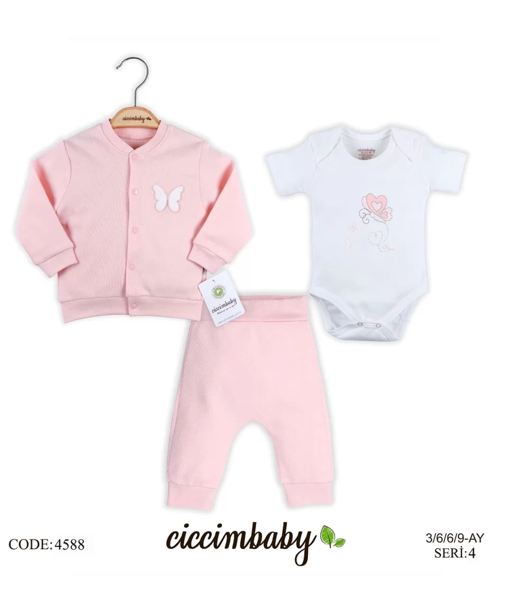 Ciccim Baby 4588 Zıbın Takım Pembe