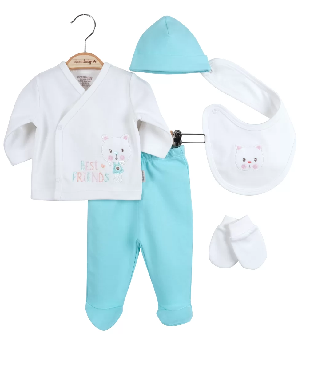 Ciccim Baby Best Friedens 5Li Zıbın Set 4765 Mint Yeşili