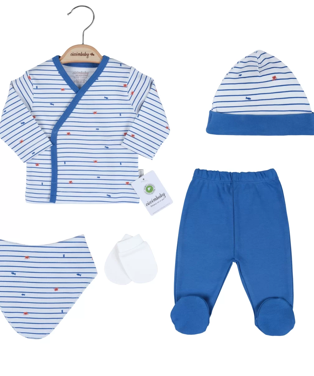 Ciccim Baby Yengeç 5Li Zıbın Set 4863 İndigo