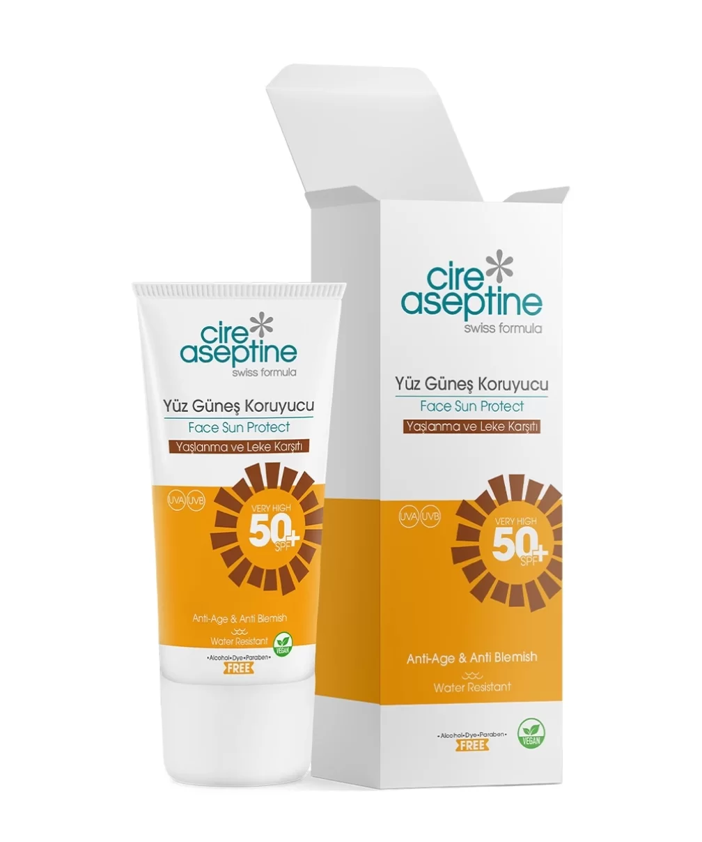 Cire Aseptine Sun Yüz Güneş Koruyucu Yaşlanma ve Leke Karşıtı Krem 50 SPF 50ml