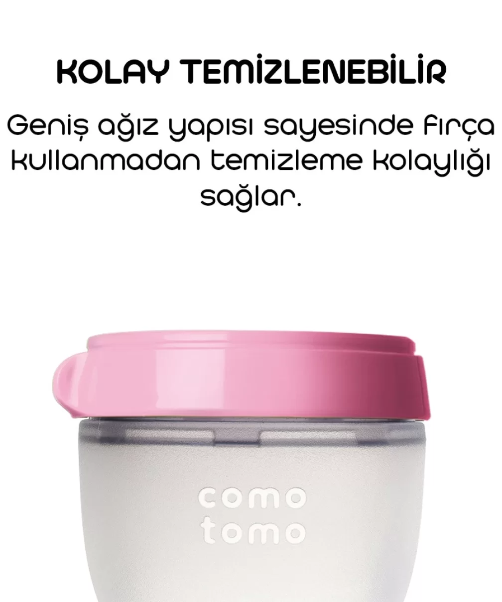 Comotomo Antikolik Silikon Biberon 150 ml 0-3 Ay Pembe