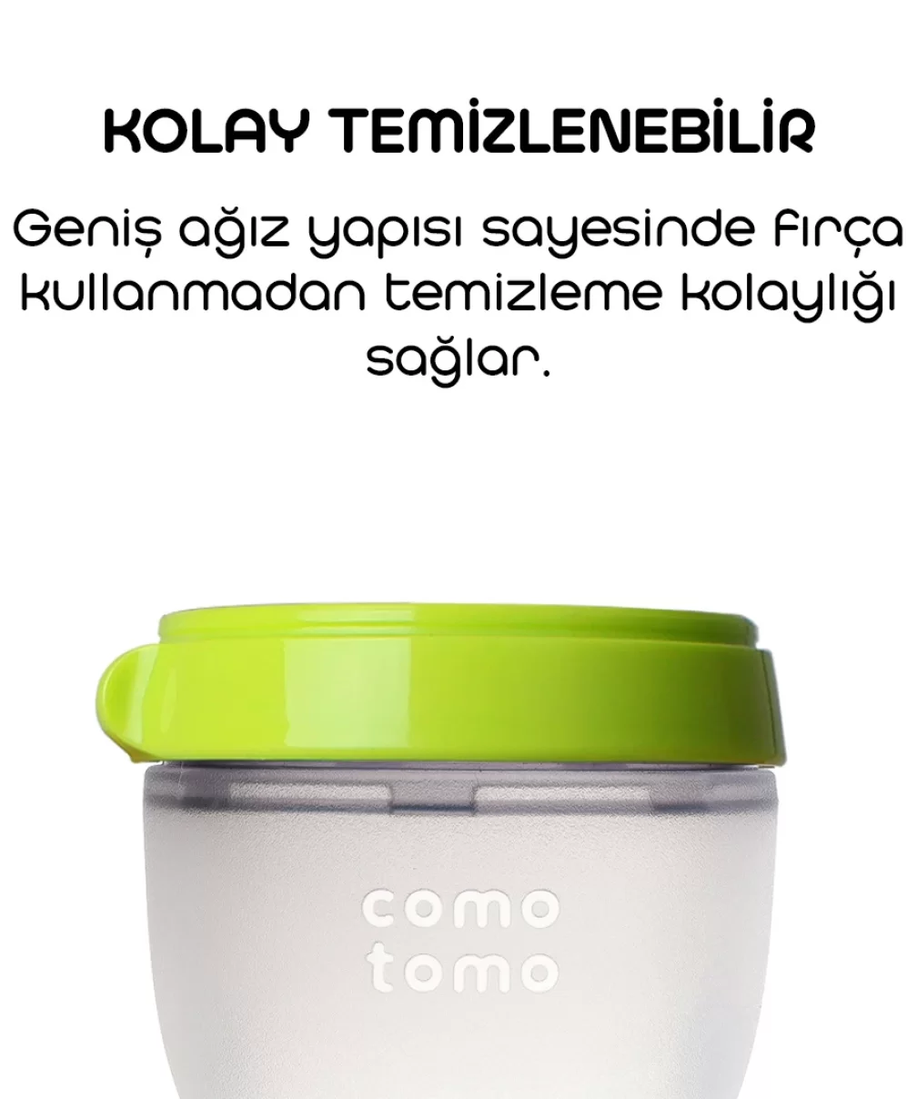 Comotomo Antikolik Silikon Biberon 150 ml 0-3 Ay Yeşil