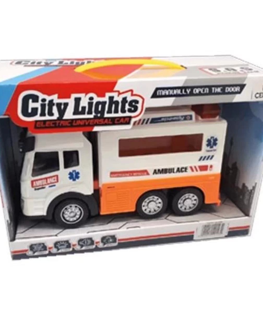 Ctoys Işıklı Ve Sesli Dönen Ambulans Kamyon