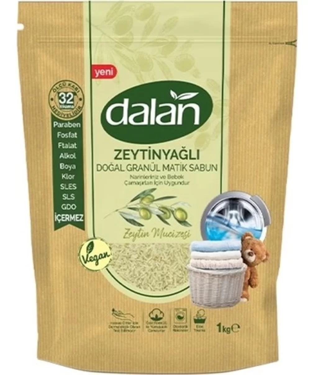 Dalan Zeytinyağlı Doğal Granül Matik Sabun Zeytin Mucizesi 1000 Gr