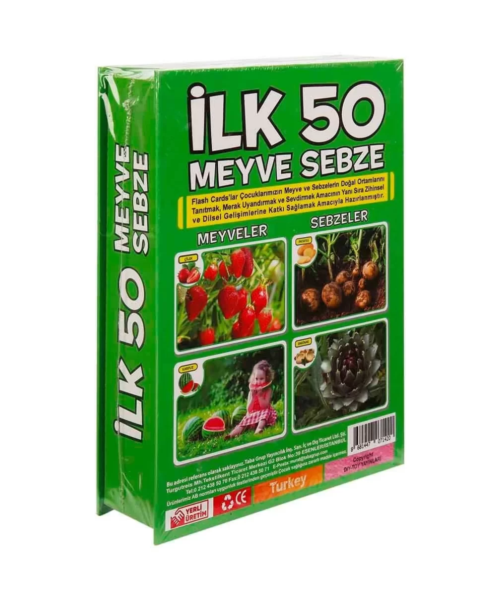 DiyToy İlk 50 Meyve Sebze Hafıza Kartları