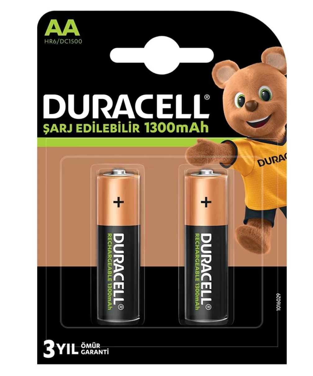 Duracell Şarj Edilebilir Pil 2Li AA 1300 mAh