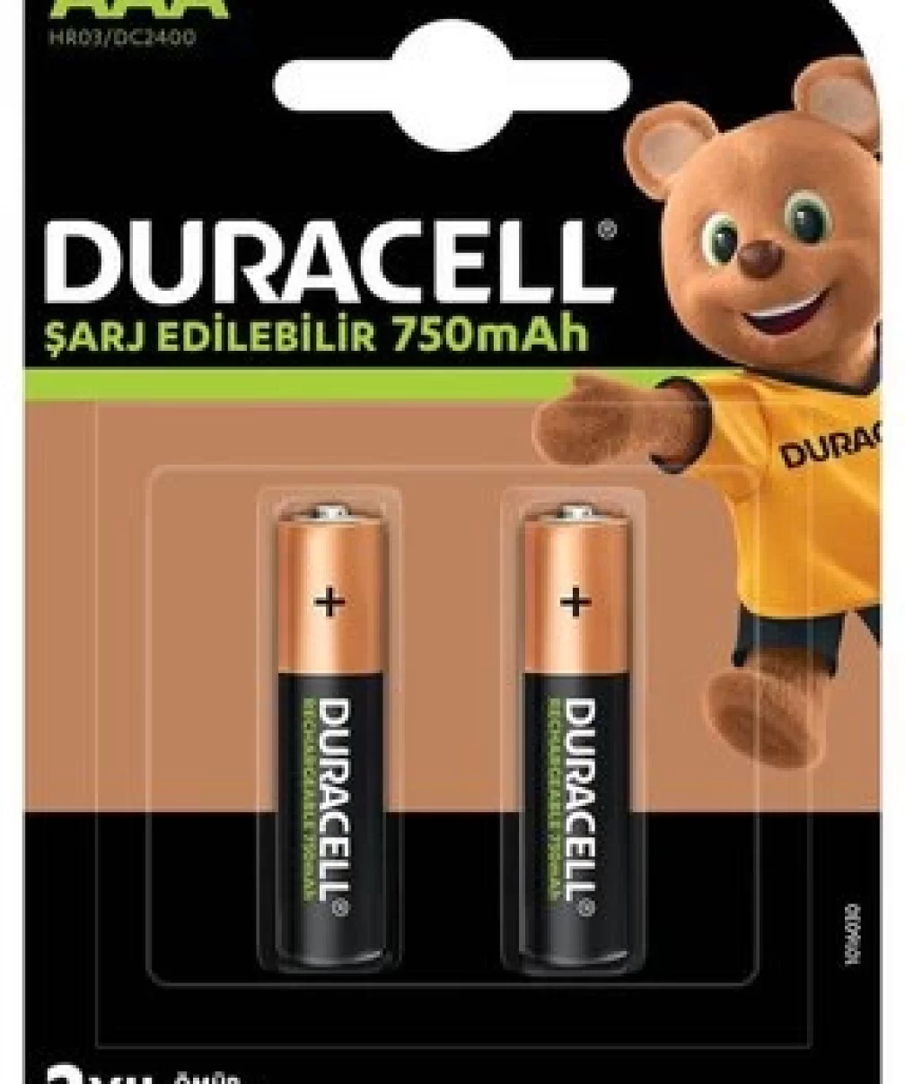 Duracell Şarj Edilebilir Pil 2Li AAA 750 mAh