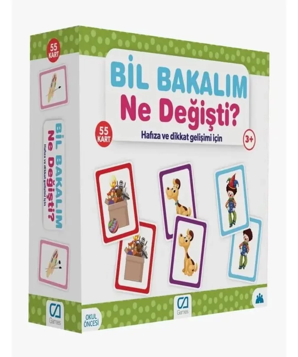 Games Bil Bakalım Ne Değişti? Hafıza ve Dikkat Gelişim Kartı 55 Kart 5109