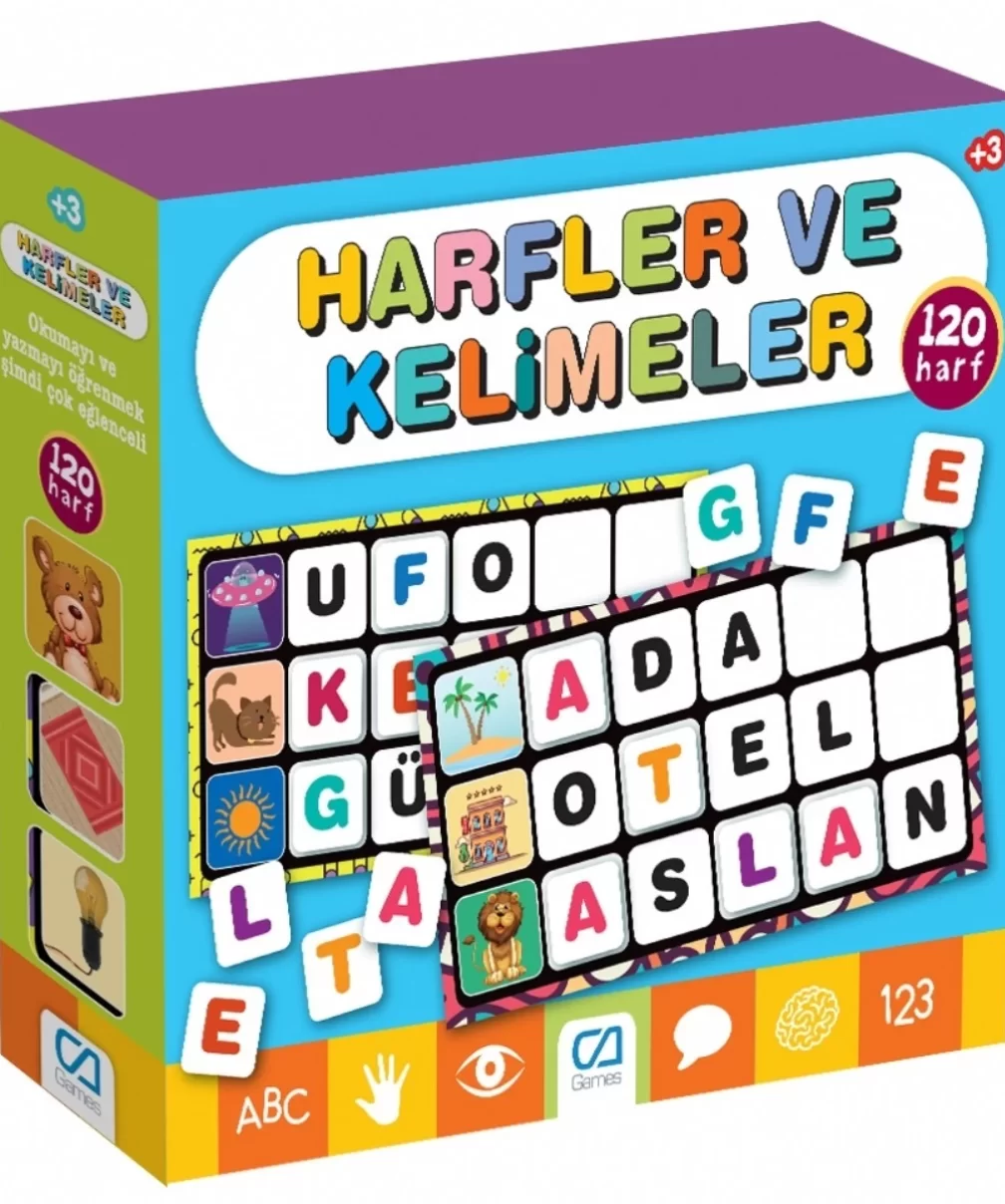 Games Harfler ve Kelimeler Eğitici Kartlar 120 Harf 5129