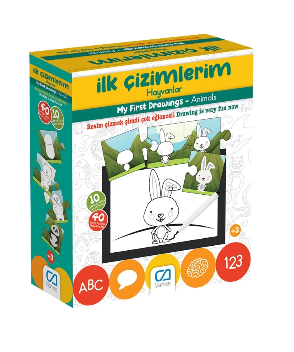 Games İlk Çizimlerim Hayvanlar 40 Parça 5205