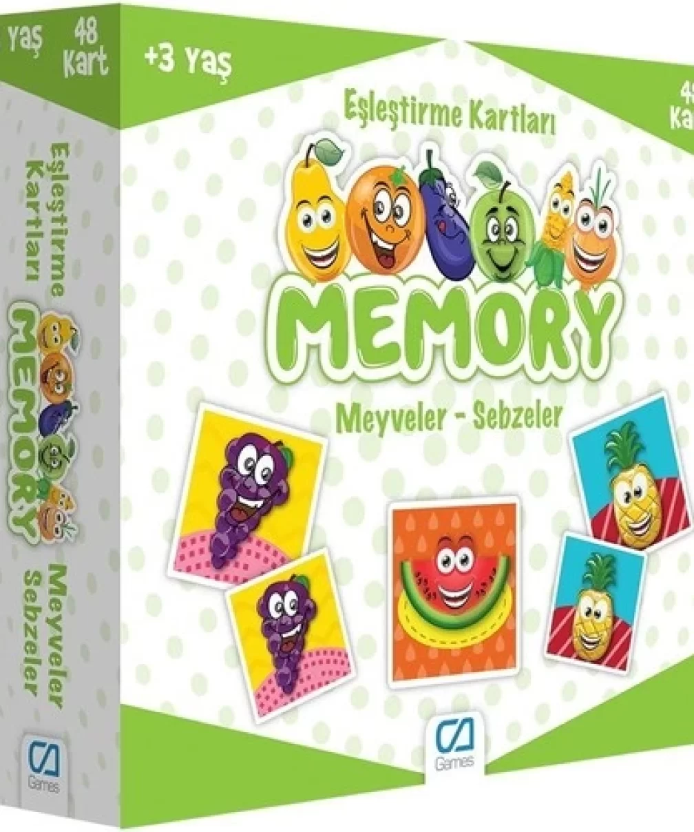 Games Memory Eşleştirme Kartları Meyve Sebzeler 48 Kart 5040