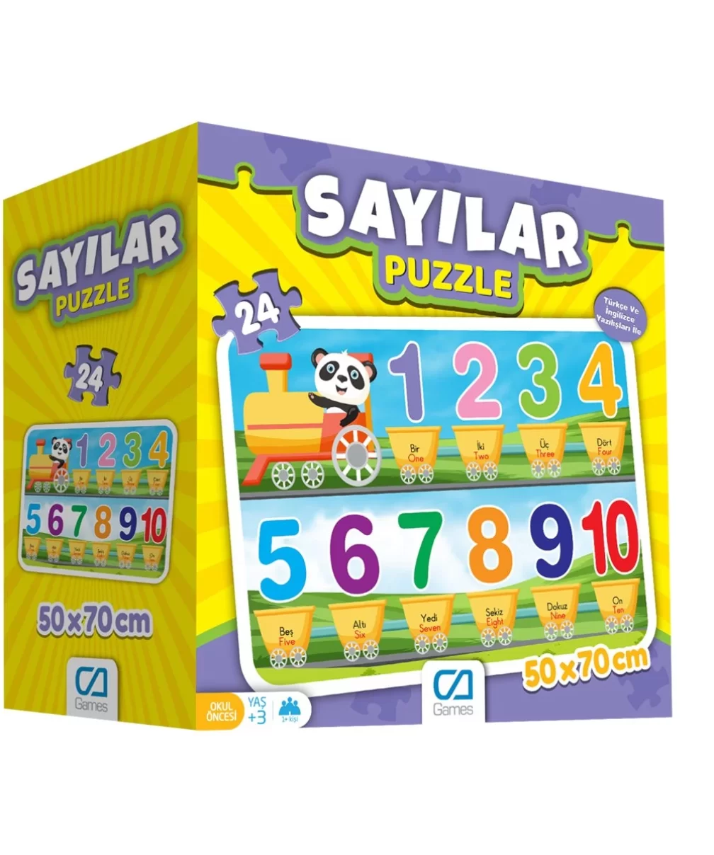 Games Sayılar Yer Puzzle 50x70cm 24 Parça 5134