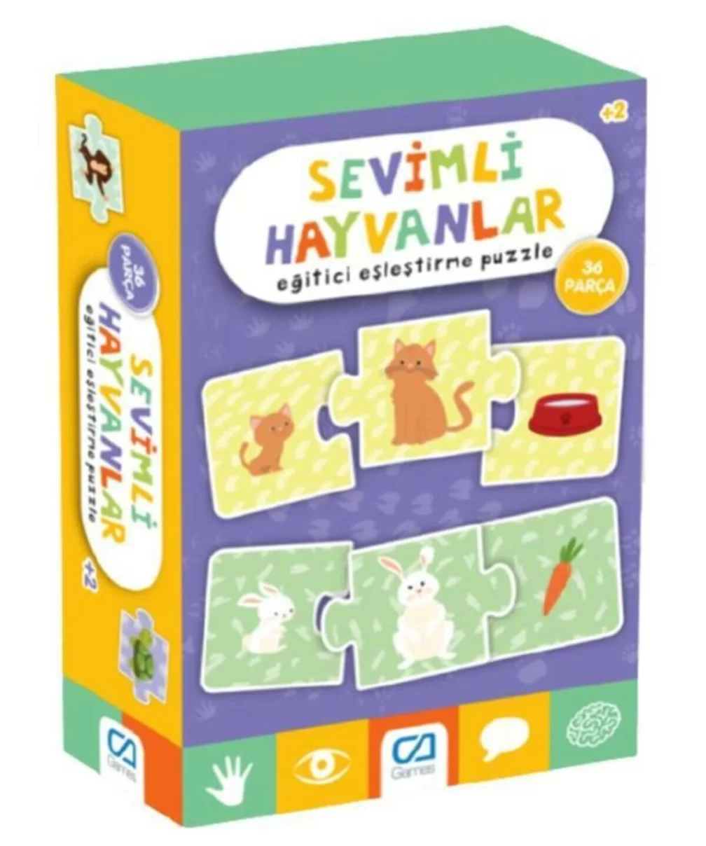 Games Sevimli Hayvanlar Eğitici Eşleştirme Puzzle 36 Parça 5128