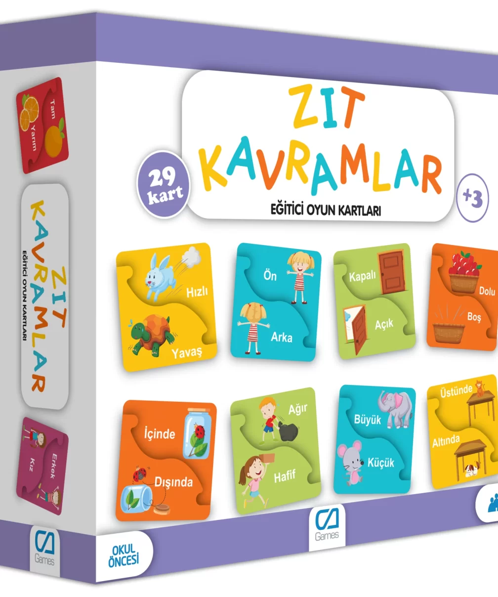 Games Zıt Kavramlar Eğitici Oyun Kartları 29 Kart 5045