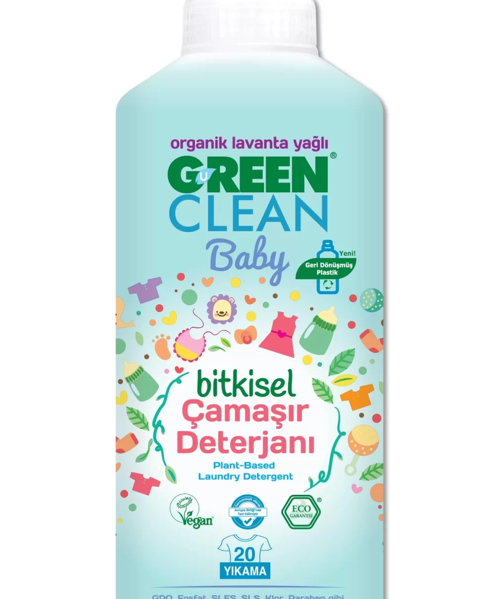 Green Clean Baby Bitkisel Çamaşır Deterjanı 1000 ml (20 Yıkama)