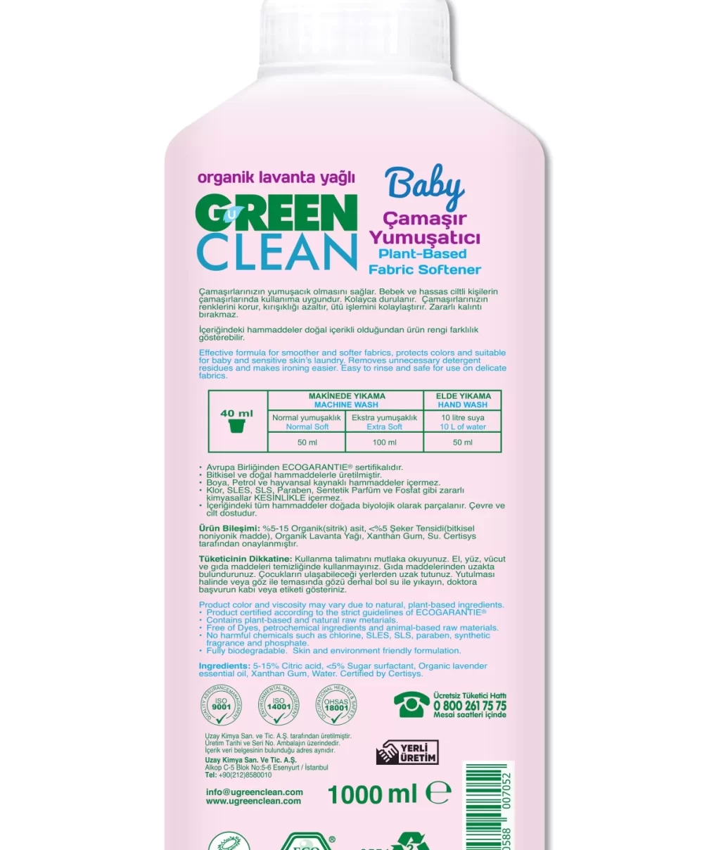 Green Clean Baby Bitkisel Çamaşır Yumuşatıcı 1000 ml