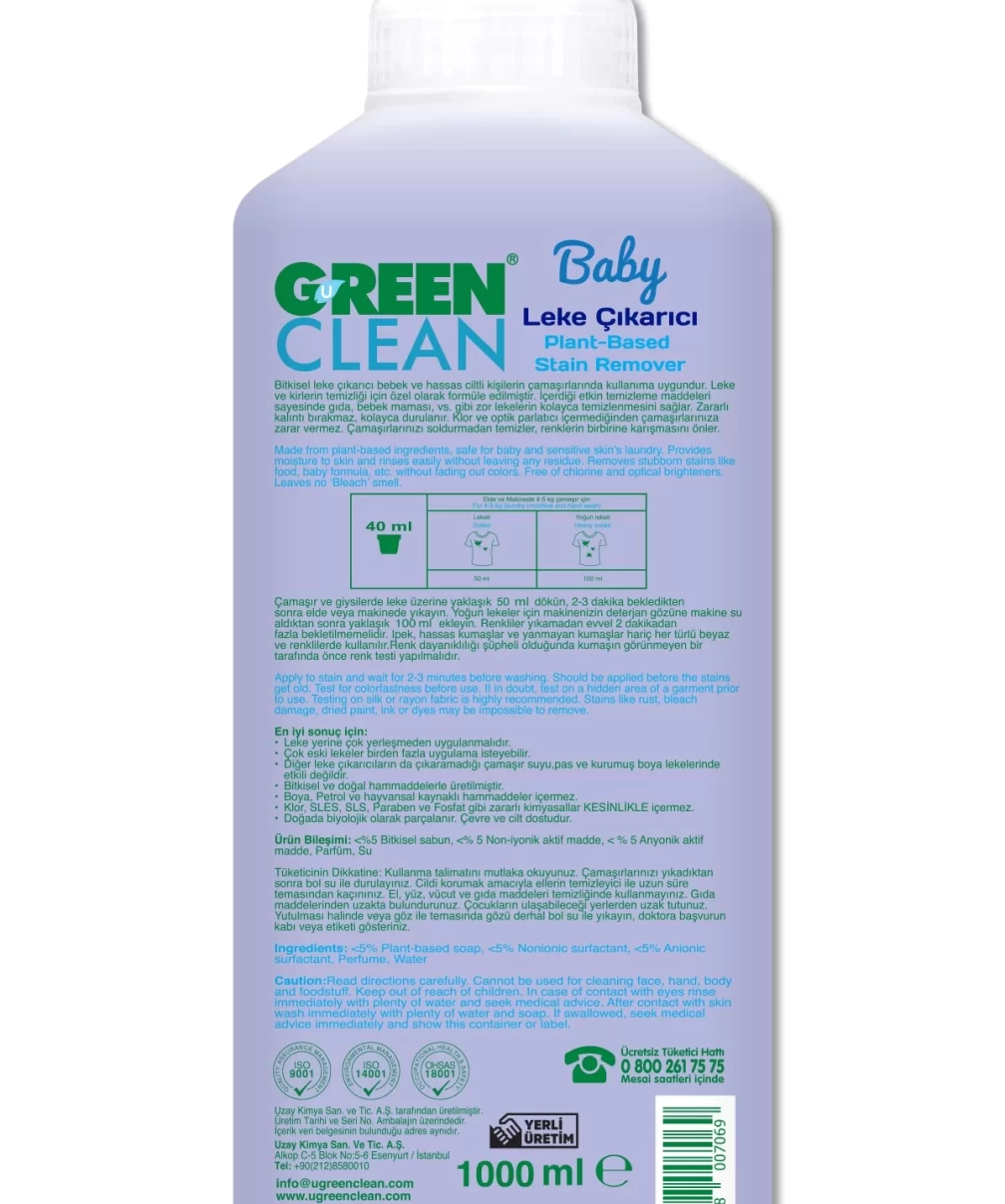 Green Clean Baby Bitkisel Leke Çıkarıcı 1000 ml