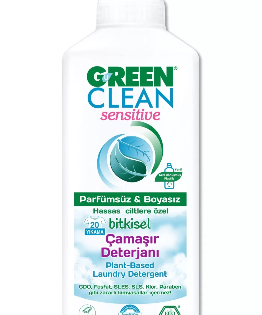 Green Clean Sensitive Parfümsüz Bitkisel Çamaşır Deterjanı 1000ml