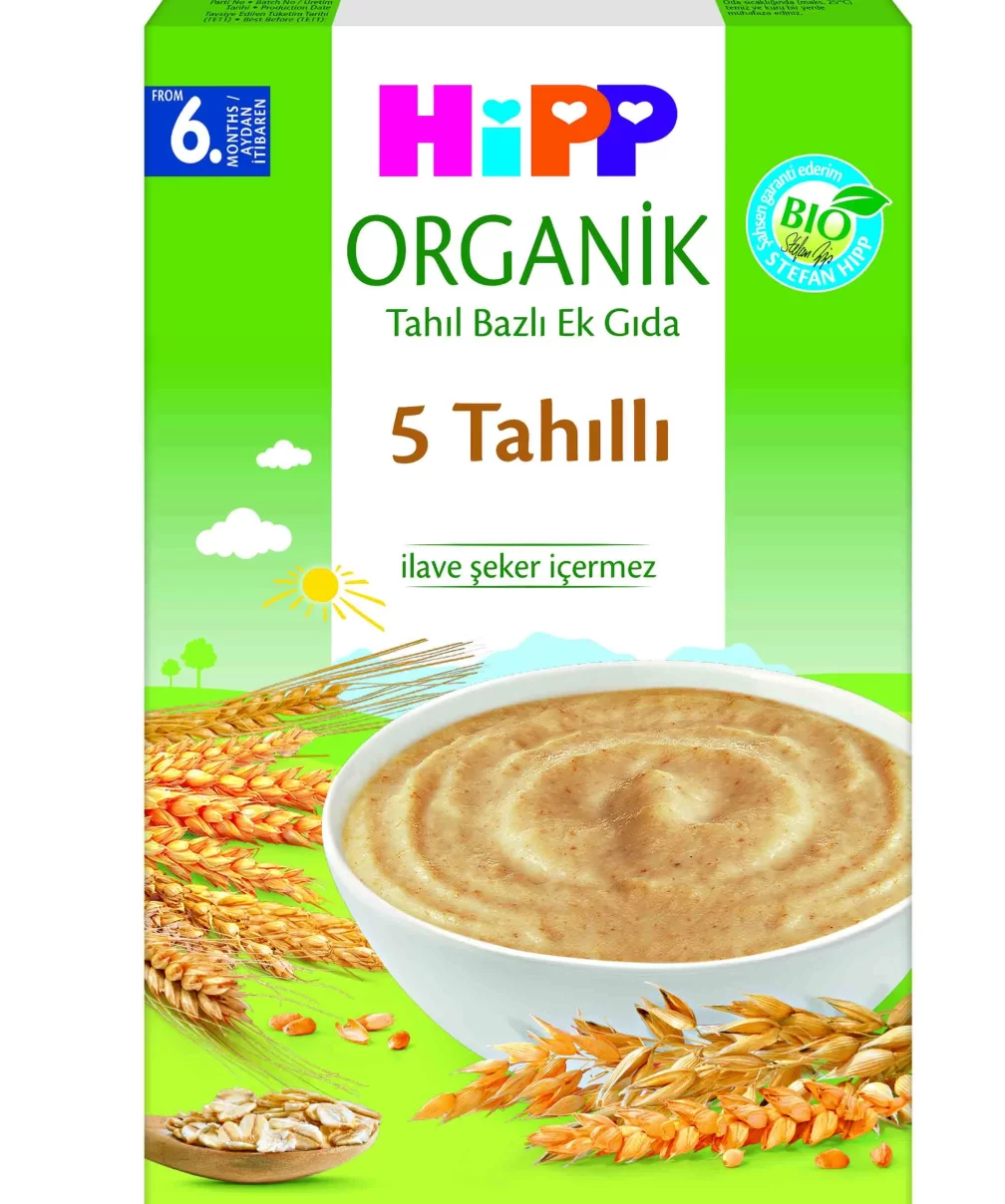 Hipp Organik 5 Tahıllı Tahıl Bazlı Kaşık Maması 200 Gr