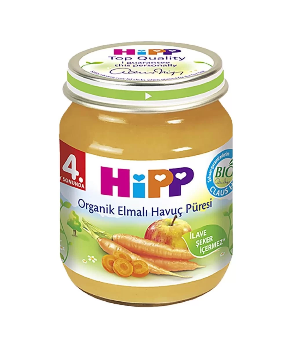 Hipp Organik Elmalı Havuç Püresi 125 Gr