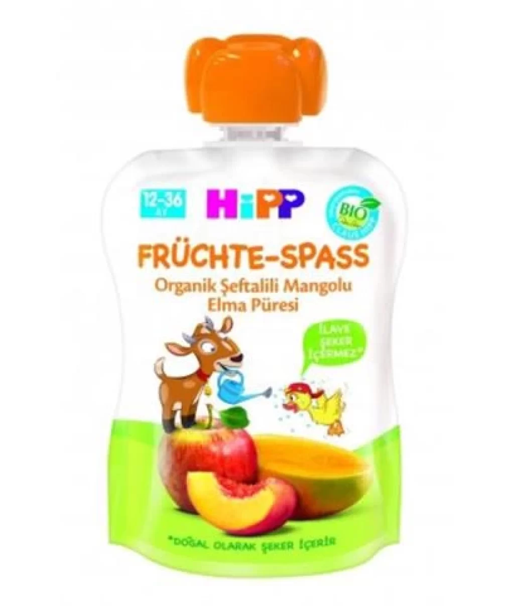 Hipp Organik Şeftalili Mangolu Elma Püresi 100 Gr