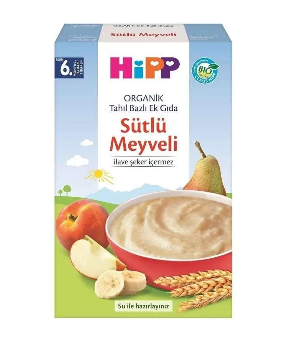 Hipp Organik Sütlü Meyveli Tahıl Bazlı Ek Gıda 250 Gr