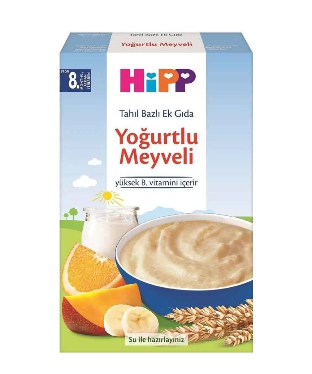 Hipp Organik Sütlü Yoğurtlu Meyveli Tahıl Bazlı Ek Gıda 250 Gr