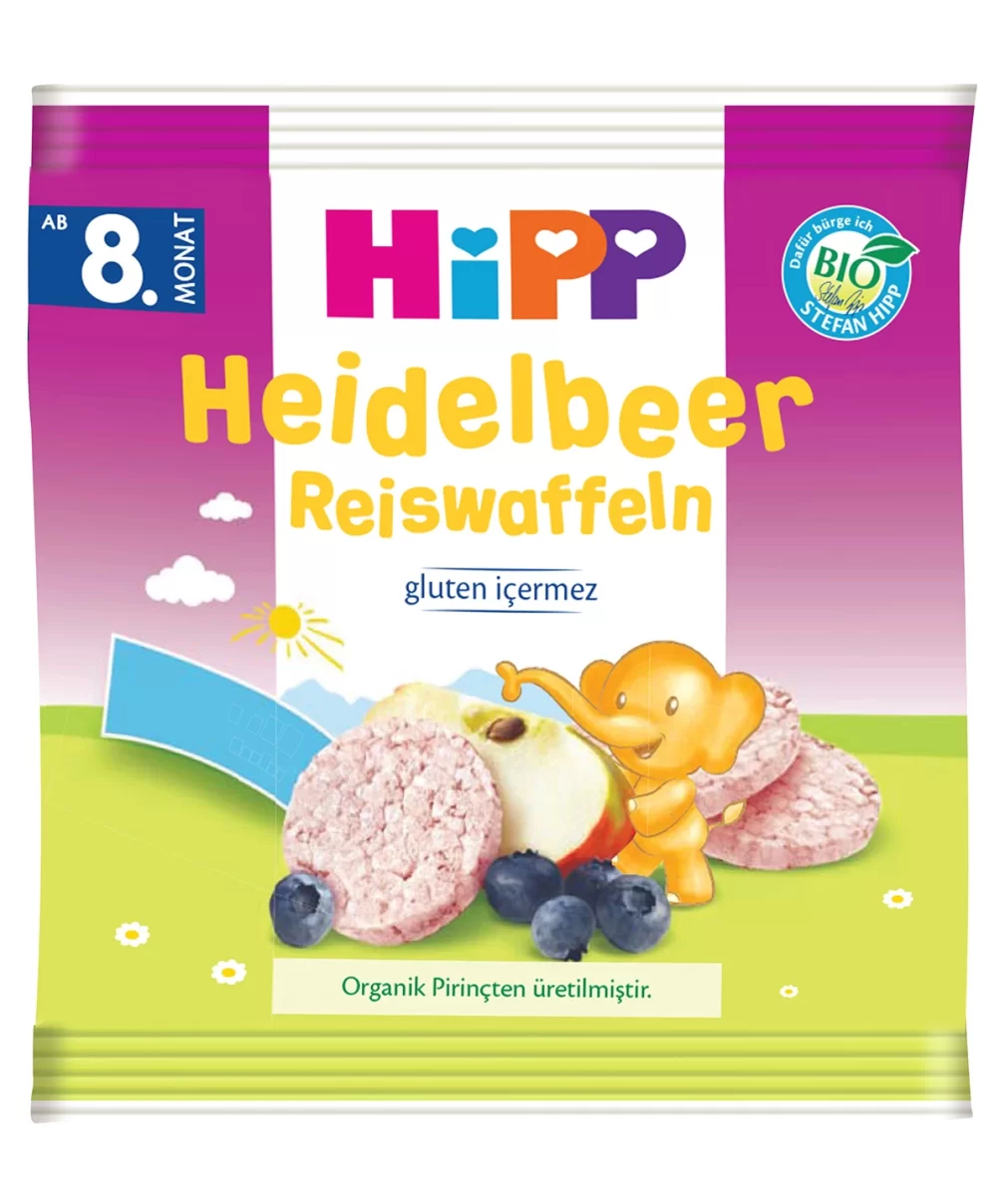 Hipp Organik Yabanmersinli Pirinçli Bebek Gofreti 30 Gr