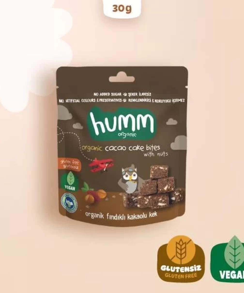 Humm Organik Fındıklı Kakaolu Vegan Kek 30 Gr