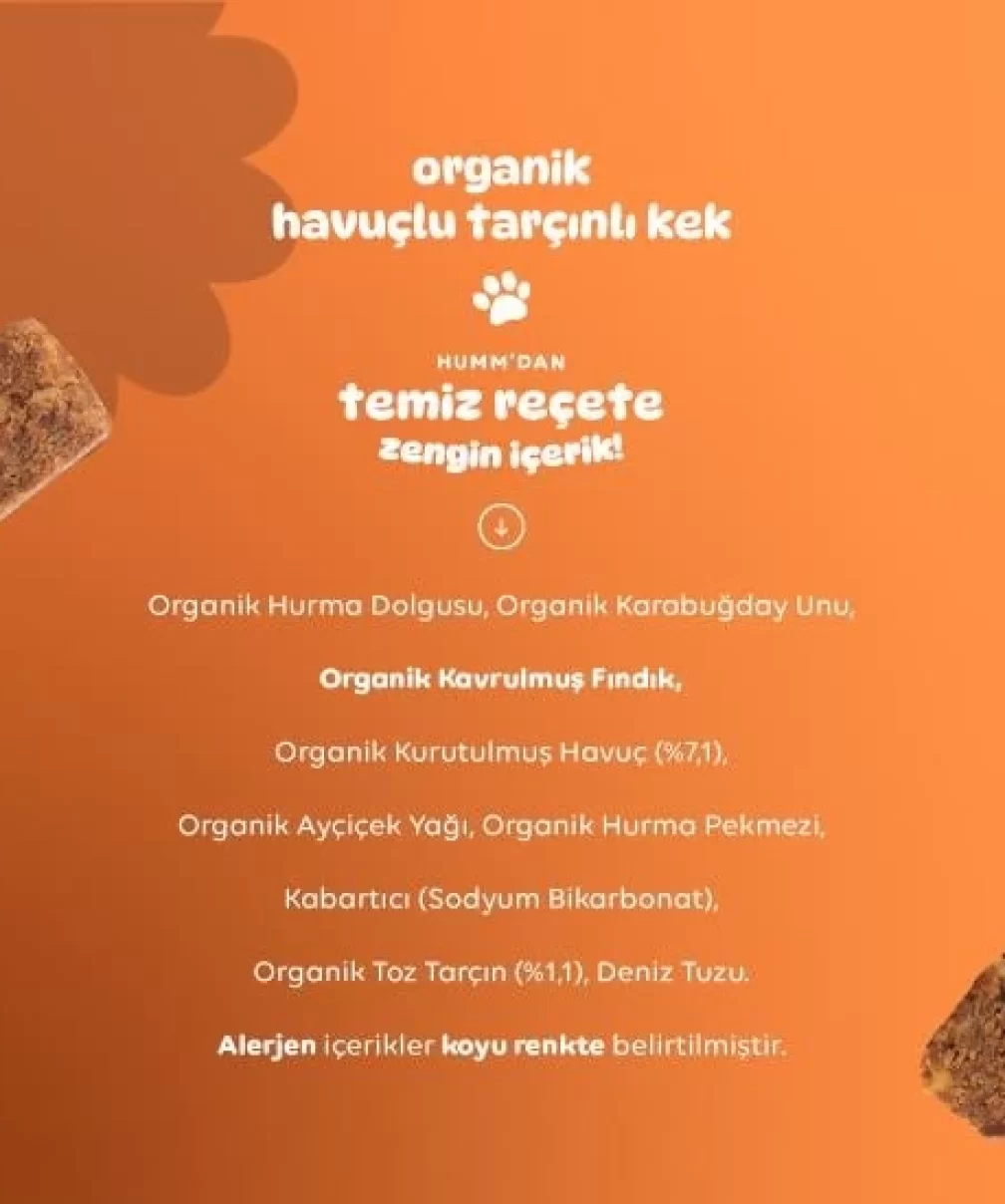 Humm Organik Havuçlu Tarçınlı Vegan Kek 30 Gr