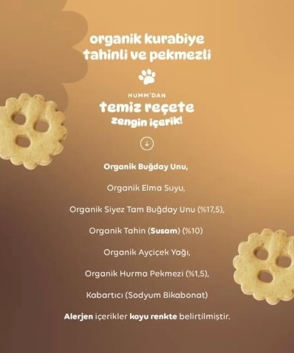 Humm Organik Tahinli ve Pekmezli Vegan Kurabiye 55 Gr