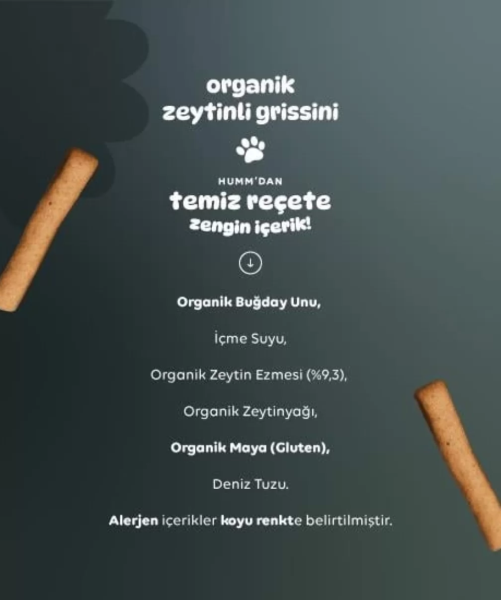 Humm Organik Vegan Zeytinli Grissini 55 Gr