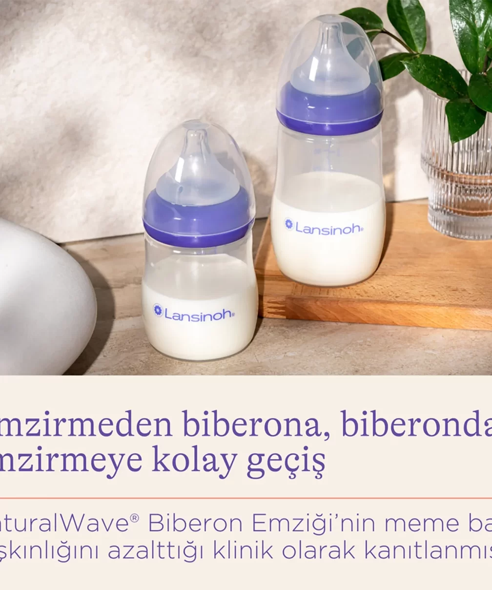 Lansinoh Biberon 2li Natural Wawa Biberon Emziği 240ml