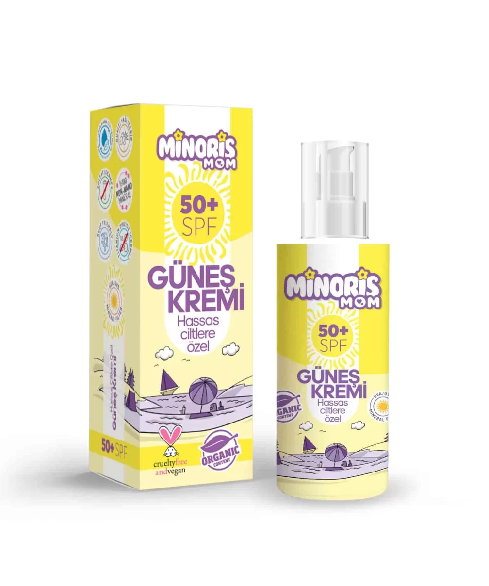 Minoris Mom Organik Hassas Ciltler İçin Güneş Kremi 50SPF 150ml