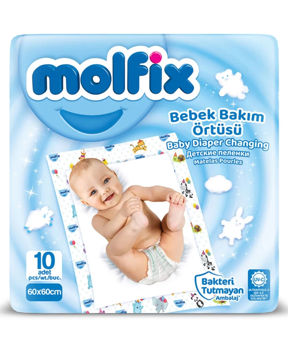 Molfix Bebek Bakım Örtüsü 60x60 10 Adet