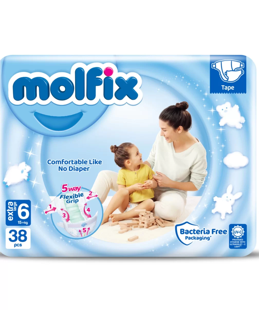 Molfix Bebek Bezi Fırsat Paketi 6 Beden 15+ Kg 38 Adet