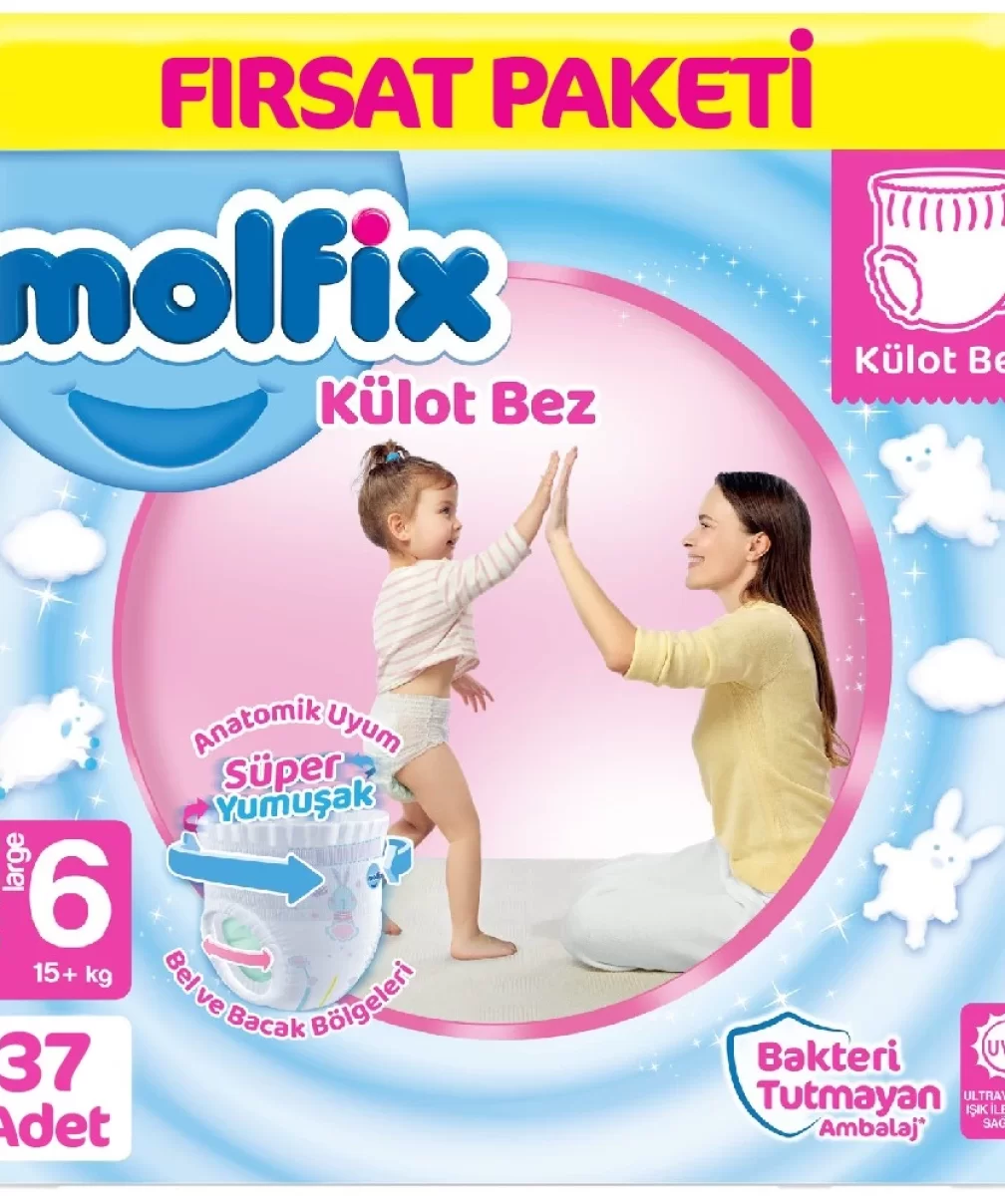 Molfix Külot Bez Fırsat Paketi 6 Beden 15+ Kg 37 Adet