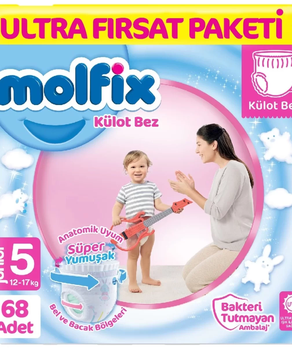 Molfix Külot Bez Ultra Fırsat Paketi 5 Beden 12-17 Kg 68 Adet