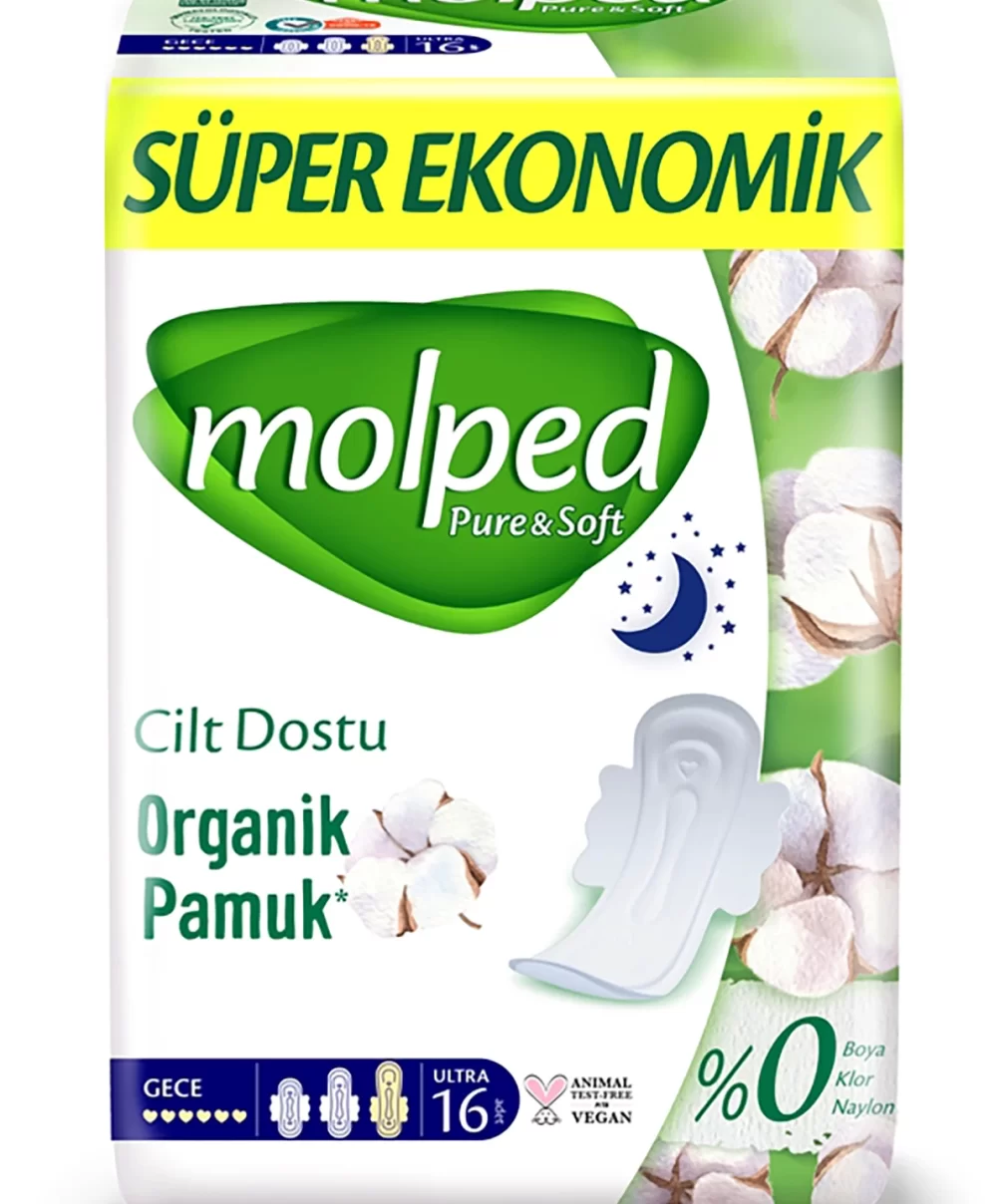 Molped Pure&Soft Gece Ped Süper Eko 16 Adet