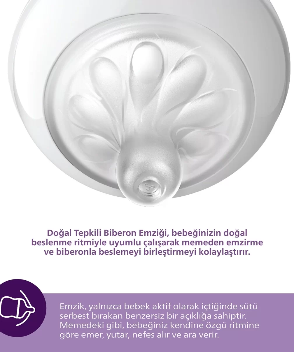 Philips Avent Doğal Tepkili Natural Response 2Li Biberon Emziği No:1 0+ Ay