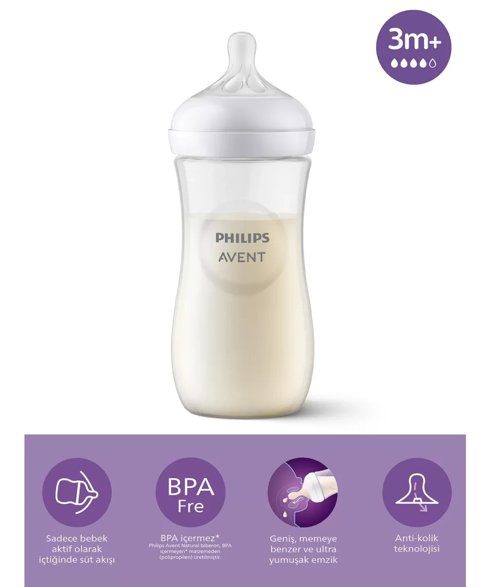 Philips Avent Doğal Tepkili Natural Response PP Biberon 330 ml 3+ Ay