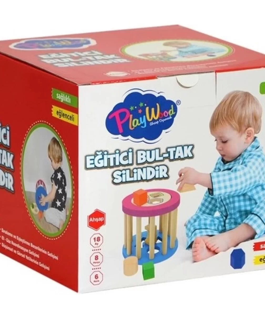 PlayWood Ahşap Eğitici Silindir Bultak 374