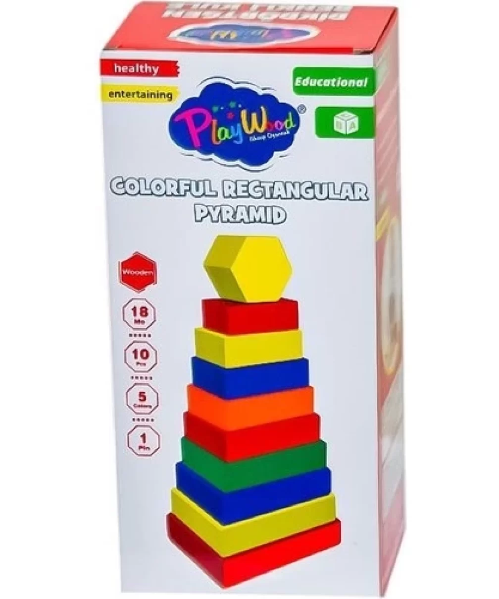 PlayWood Dikdörtgen Renkli Kule 393